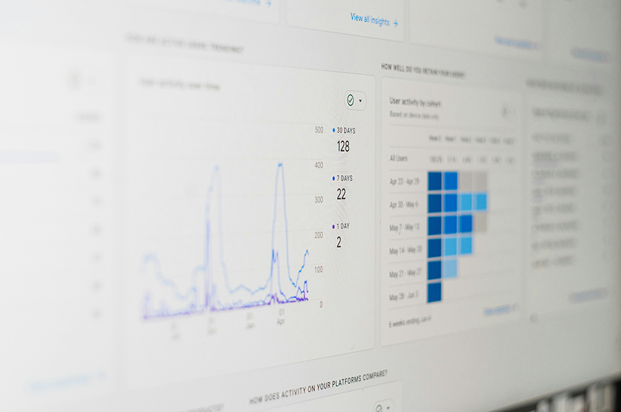 SEO performance dashboard displaying key metrics and analytics
